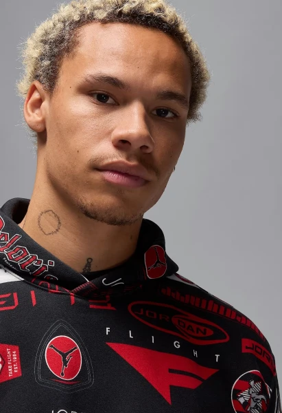 Худі Nike JORDAN ESSENTIALS PRINTED FLEECE чорне HM7254-010