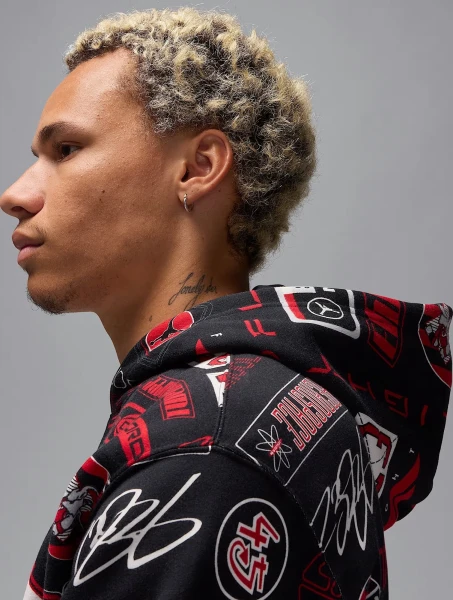 Худі Nike JORDAN ESSENTIALS PRINTED FLEECE чорне HM7254-010