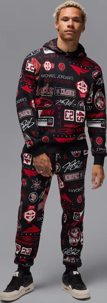 Худі Nike JORDAN ESSENTIALS PRINTED FLEECE чорне HM7254-010