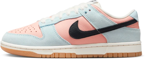 Кроссовки женские Nike DUNK LOW голубо-коралловые HJ7341-474