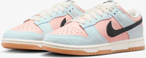 Кроссовки женские Nike DUNK LOW голубо-коралловые HJ7341-474