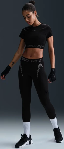 Лосини жіночі Nike PRO DRI-FIT MID-RISE 7/8 GRAPHIC чорні HJ1219-010