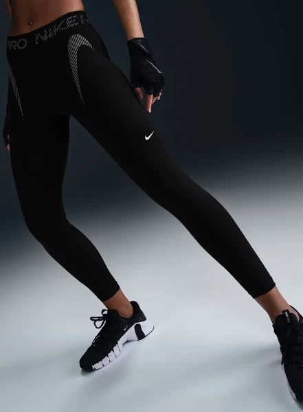 Лосини жіночі Nike PRO DRI-FIT MID-RISE 7/8 GRAPHIC чорні HJ1219-010