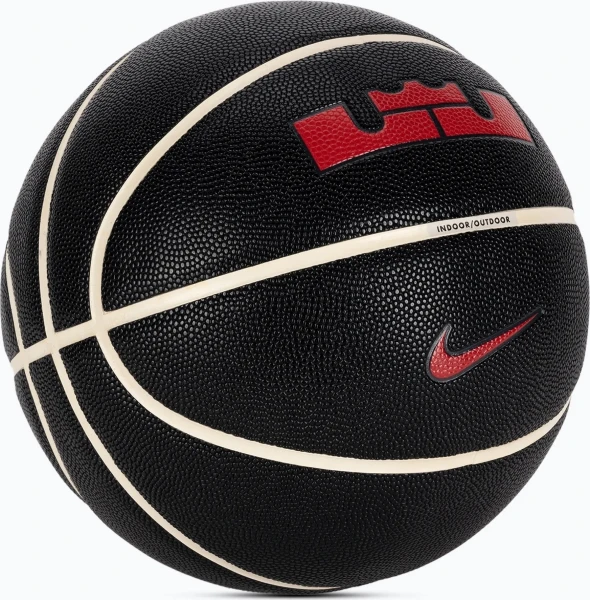 Баскетбольний м'яч Nike ALL COURT 2.0 8P L JAMES DEFLATED чорно-червоний Розмір 7 N.100.4368.097.07