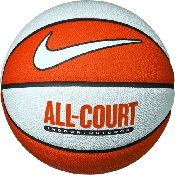 Баскетбольний м'яч Nike EVERYDAY ALL COURT 8P DEFLATED оранжево-білий Розмір 7 N.100.4369.810.07