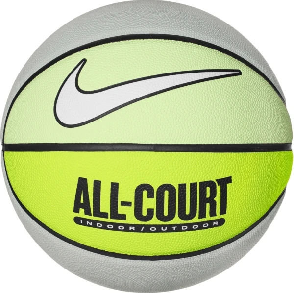 Баскетбольний м'яч Nike EVERYDAY ALL COURT 8P DEFLATED сіро-салатовий Розмір 7 N.100.4369.332.07