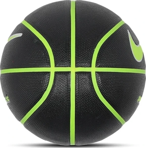 Баскетбольний м'яч Nike EVERYDAY PLAYGROUND 8P DEFLATED чорно-салатово-білий Розмір 5 N.100.4498.044.05