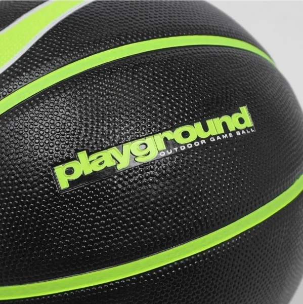 Баскетбольний м'яч Nike EVERYDAY PLAYGROUND 8P DEFLATED чорно-салатово-білий Розмір 6 N.100.4498.044.06