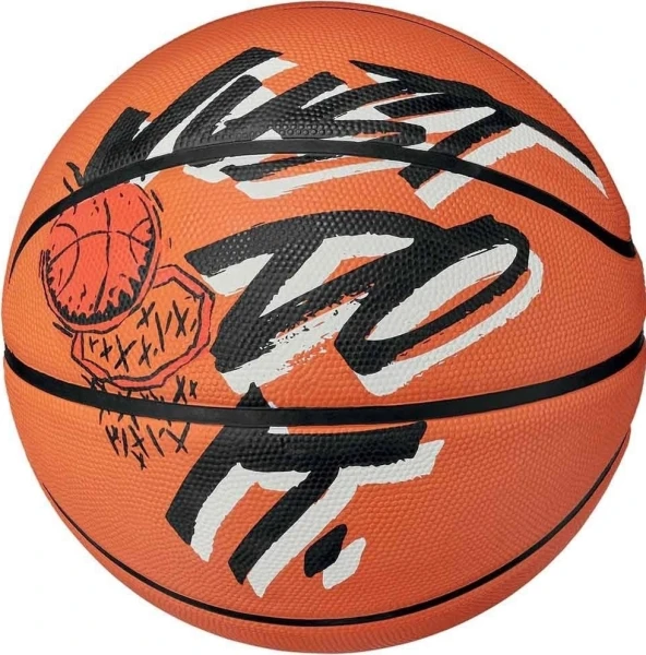 Баскетбольний м'яч Nike EVERYDAY PLAYGROUND 8P GRAPHIC DEFLATED оранжево-чорно-білий Розмір 5 N.100.4371.877.05