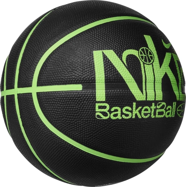 Баскетбольный мяч Nike EVERYDAY PLAYGROUND 8P GRAPHIC DEFLATED черно-салатовый Размер 5 N.100.4371.060.05