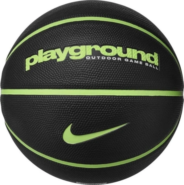Баскетбольний м'яч Nike EVERYDAY PLAYGROUND 8P GRAPHIC DEFLATED чорно-салатовий Розмір 7 N.100.4371.060.07