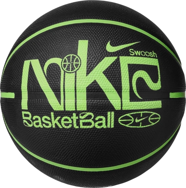 Баскетбольний м'яч Nike EVERYDAY PLAYGROUND 8P GRAPHIC DEFLATED чорно-салатовий Розмір 7 N.100.4371.060.07