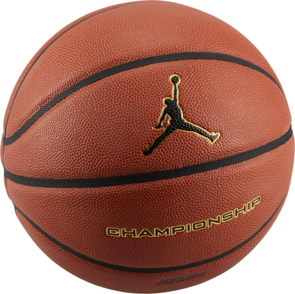 Баскетбольний м'яч Nike JORDAN CHAMPIONSHIP 8P DEFLATED коричнево-золотий Розмір 7 J.100.9917.891.07