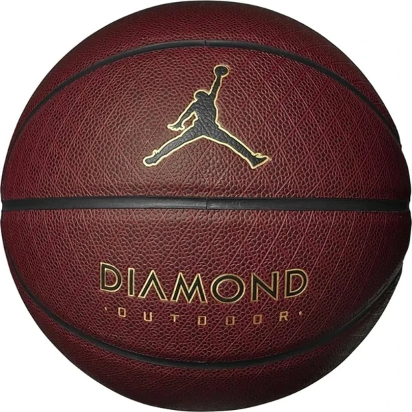 Баскетбольный мяч Nike JORDAN DIAMOND OUTDOOR 8P DEFLATED темно-коричнево-золотой Размер 7 J.100.8252.891.07