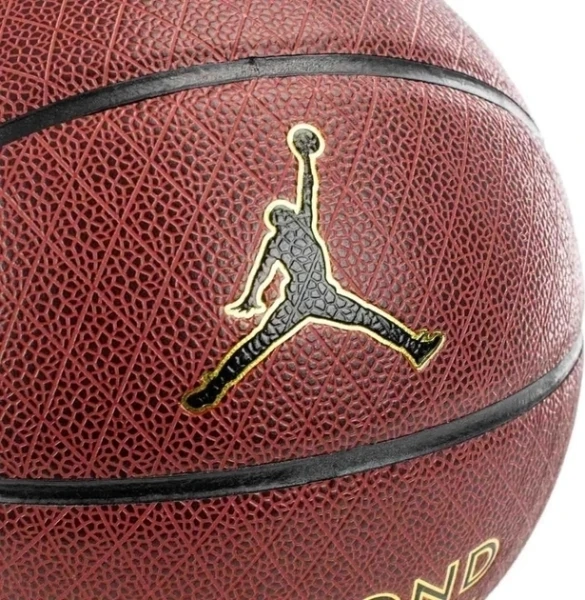 Баскетбольный мяч Nike JORDAN DIAMOND OUTDOOR 8P DEFLATED темно-коричнево-золотой Размер 7 J.100.8252.891.07
