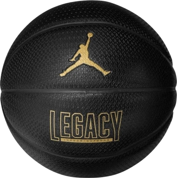 Баскетбольний м'яч Nike JORDAN LEGACY 2.0 8P DEFLATED чорно-золотий Розмір 7 J.100.8253.051.07