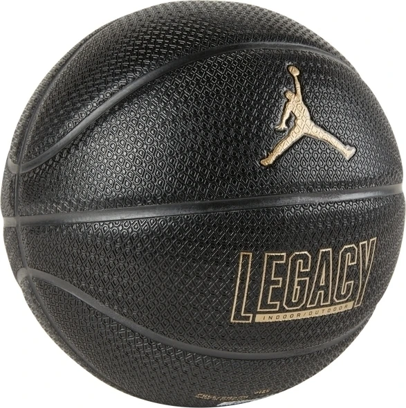 Баскетбольний м'яч Nike JORDAN LEGACY 2.0 8P DEFLATED чорно-золотий Розмір 7 J.100.8253.051.07