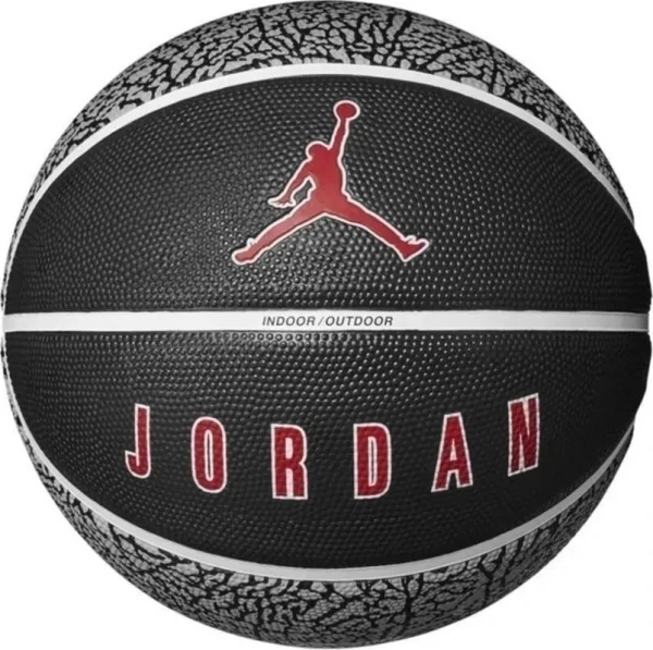 Баскетбольний м'яч Nike JORDAN PLAYGROUND 2.0 8P DEFLATED чорно-сіро-червоний Розмір 7 J.100.8255.055.07