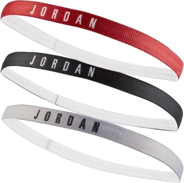 Пов'язки на голову Nike JORDAN HEADBANDS 3 PK GYM біла, чорна, бордова (3 штуки) J.000.3599.626.OS