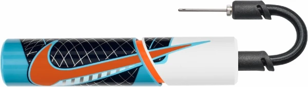 Насос Nike ESSENTIAL BALL PUMP біло-блакитно-помаранчевий N.000.1384.430.NS