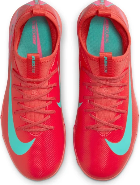 Сороконіжки (шиповки) дитячі Nike JR MERCURIAL ZOOM VAPOR 16 ACADEMY TF червоно-рожево-бірюзові FQ8284-800