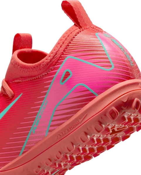 Сороконіжки (шиповки) дитячі Nike JR MERCURIAL ZOOM VAPOR 16 ACADEMY TF червоно-рожево-бірюзові FQ8284-800