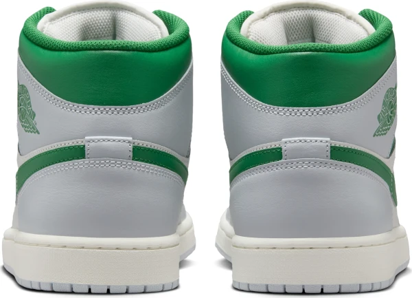 Кроссовки Nike AIR JORDAN 1 MID светло-серо-бело-зеленые DQ8426-142