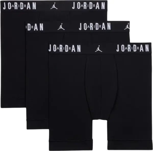 Труси (боксерки) Nike JORDAN FLIGHT COTTON CORE BOXER BRIEFS чорні (3 штуки) JM0622-023