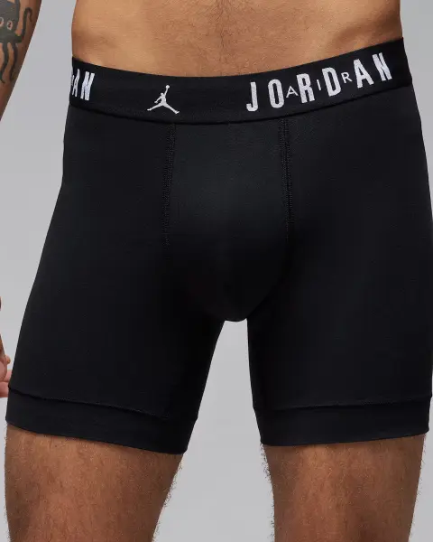 Труси (боксерки) Nike JORDAN FLIGHT COTTON CORE BOXER BRIEFS чорні (3 штуки) JM0622-023