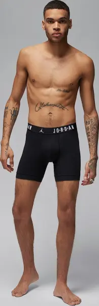 Труси (боксерки) Nike JORDAN FLIGHT COTTON CORE BOXER BRIEFS чорні (3 штуки) JM0622-023