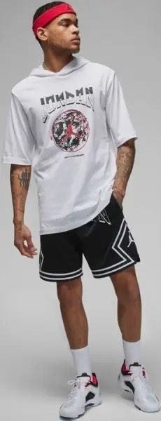 Шорти баскетбольні Nike JORDAN AIR DRI-FIT SPORT DIAMOND чорно-білі FD5957-010