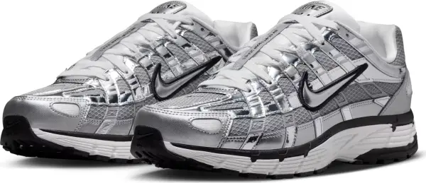 Кроссовки Nike P-6000 серебряно-черные CN0149-001