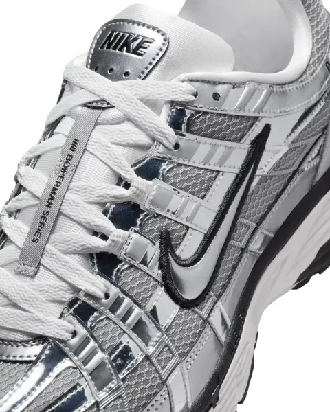 Кроссовки Nike P-6000 серебряно-черные CN0149-001