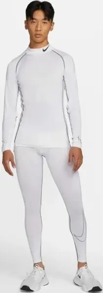 Термобелье футболка с длинным рукавом Nike PRO DRI-FIT белая DD1986-100