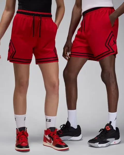 Шорти баскетбольні Nike JORDAN DRI-FIT WOVEN DIAMOND SHORTS червоно-чорні FQ2989-687