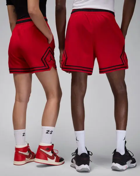 Шорти баскетбольні Nike JORDAN DRI-FIT WOVEN DIAMOND SHORTS червоно-чорні FQ2989-687