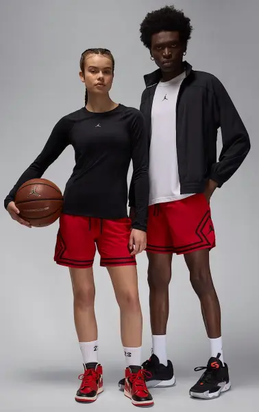 Шорти баскетбольні Nike JORDAN DRI-FIT WOVEN DIAMOND SHORTS червоно-чорні FQ2989-687