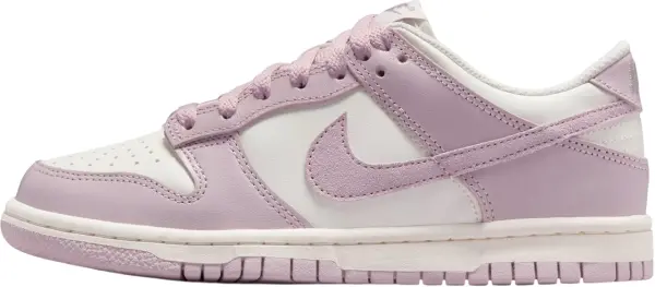 Кроссовки подростковые Nike DUNK LOW (GS) сиренево-белые FB9109-122