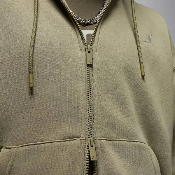Толстовка Nike JORDAN BROOKLYN FLEECE FULL-ZIP HOODIE оливкова FV7289-205