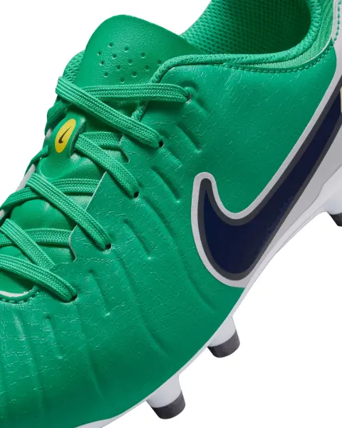 Бутсы детские Nike JR TIEMPO LEGEND 10 ACADEMY FG/MG LV8 зелено-белые HJ7190-300