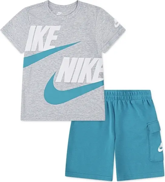 Комплект літній дитячий Nike CARGO сіро-бірюзовий 86J213-BA2