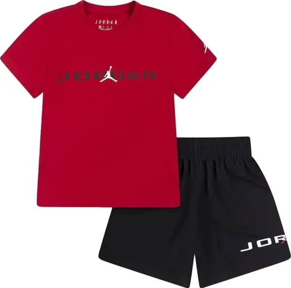 Комплект летний детский Nike JORDAN BASELINE красно-черный 85D676-023