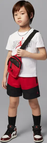 Комплект летний детский Nike JORDAN STACKED MIXED SET бело-красно-черный 85D767-R78