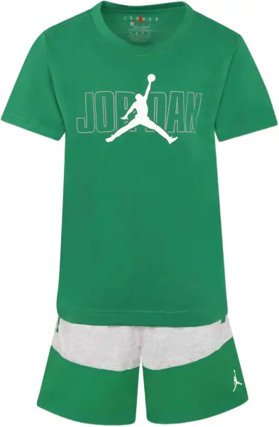 Комплект літній дитячий Nike JORDAN STACKED MIXED SET зелено-сірий 85D767-G2H