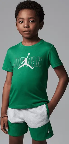 Комплект літній дитячий Nike JORDAN STACKED MIXED SET зелено-сірий 85D767-G2H