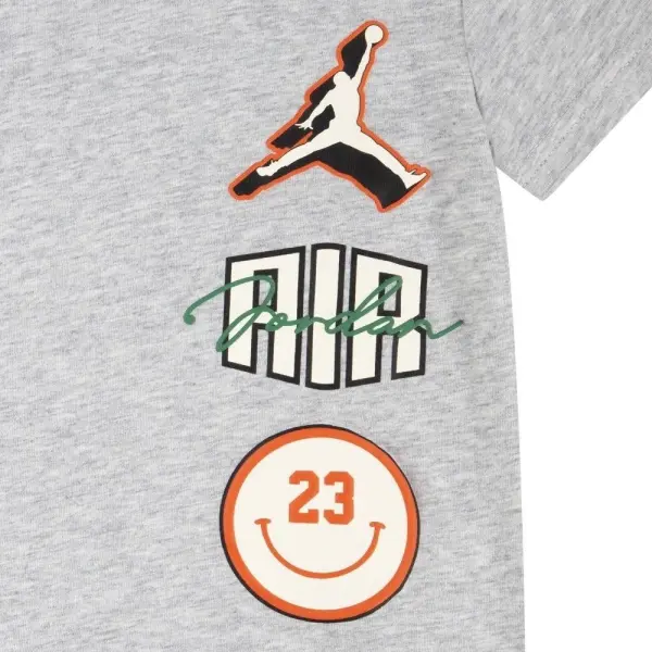 Комплект летний детский Nike JORDAN STACKED PLAY серо-зеленый 85D768-E1P