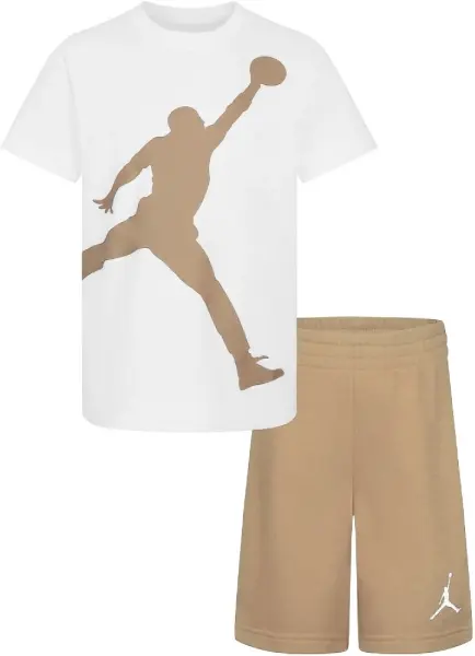 Комплект літній дитячий Nike JUMPMAN біло-коричневий 85C138-J34