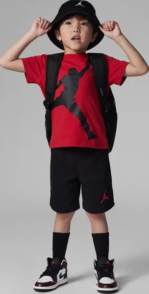 Комплект летний детский Nike JUMPMAN красно-черный 85C138-023
