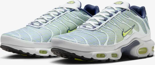 Кроссовки Nike AIR MAX PLUS бело-сине-салатовые HV6227-001