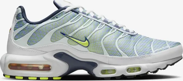 Кроссовки Nike AIR MAX PLUS бело-сине-салатовые HV6227-001